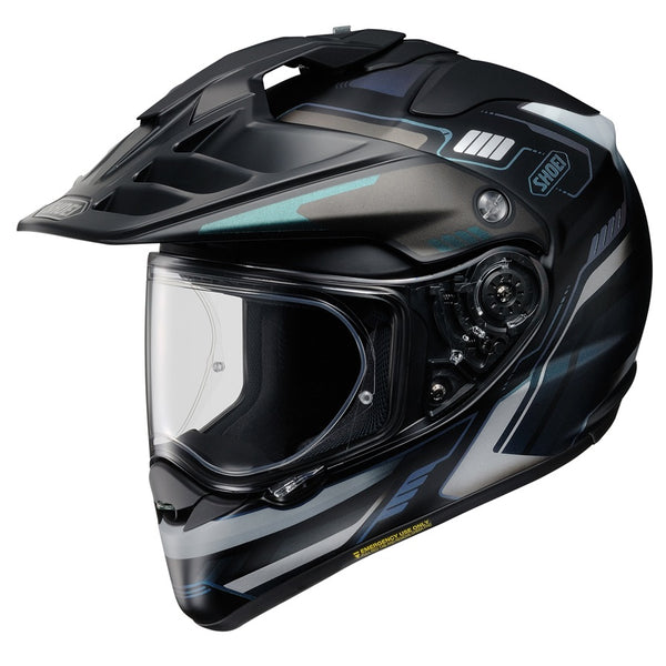 shoei black and blue helmet Shoei Hornet X2 Invigorate Helmet TC-5 XS