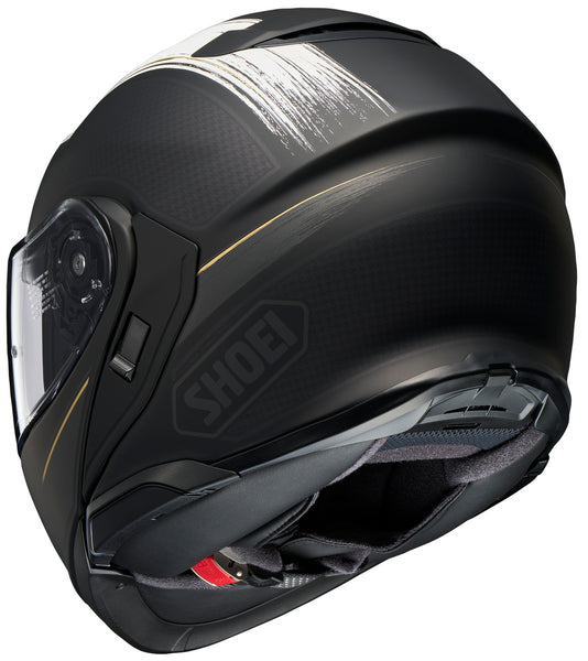 matte black shoei helmet visor Shoei Neotec 3 Satori Matte Black/White Helmet – Sierra BMW Motorcycle