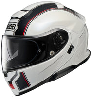shoei dual sport helmet white red Shoei Neotec 3 Modular Helmet Satori TC-6 Medium