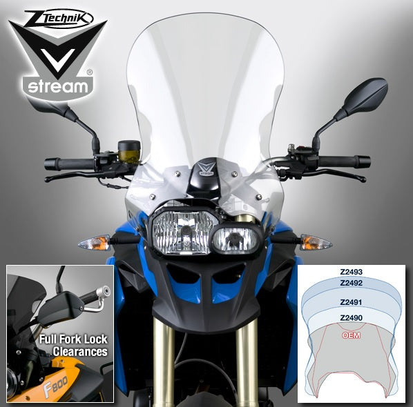 ZTechnik F800GS|F650GS2 VStream Tall Touring Windshield