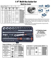 Zebra Motorcycle Tools 1/4 Multi-Use 32 pc. Socket Set