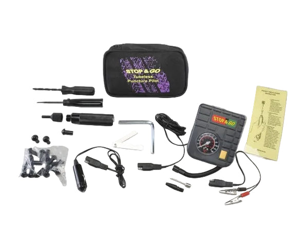 Stop Go Puncture Pilot Tubeless Motorcycle Tire Repair Kit