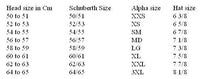 Schuberth Size Chart