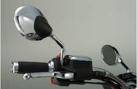 BMW Chrome and Black Oval Mirror Set